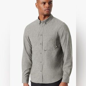Men's Classic Gray Button-Down Shirt